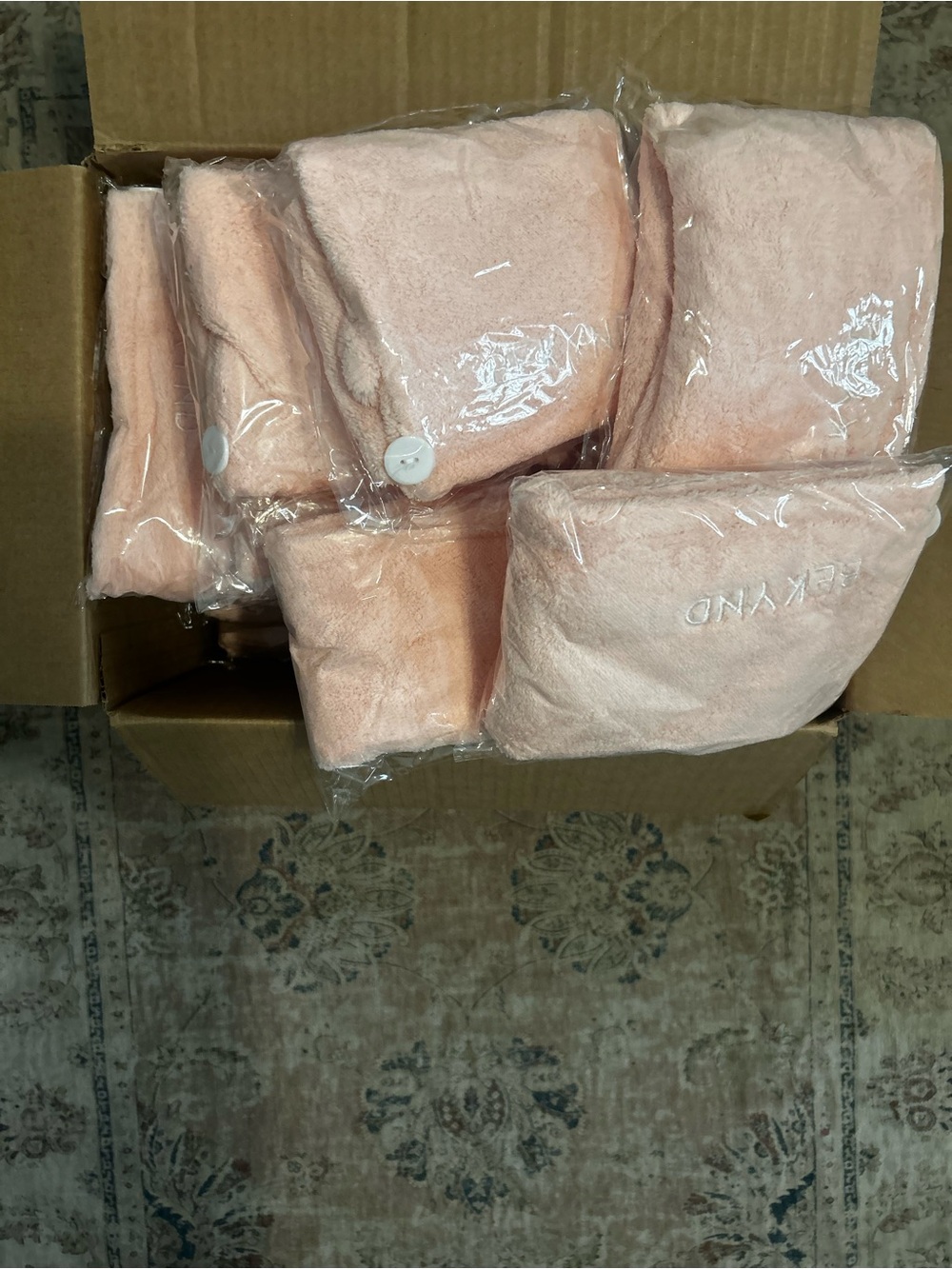 Bekynd Pink Microfiber Hair Towels